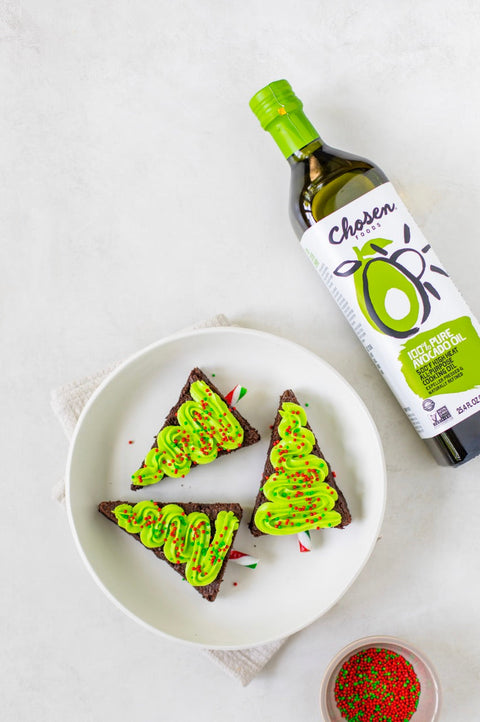 Christmas Tree Brownies with Chosen Foods 100% Pure Avocado Oil