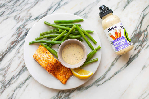 Air Fryer Salmon Recipe With Chosen Foods Everything Bagel Sauce