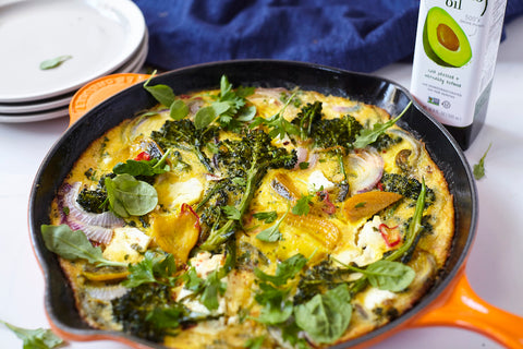 Golden Beet and Broccoli Frittata