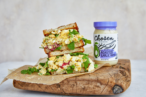 Garlicky Egg Salad Sandwich on Sourdough