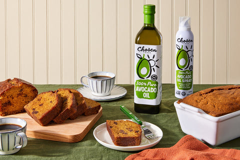 Chocolate Chip Pumpkin Bread with Chosen Foods 100% Pure Avocado Oil