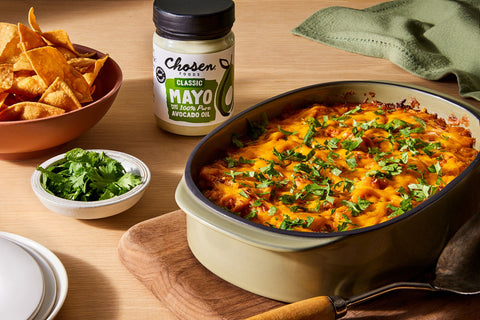 BBQ Chicken Dip with Chosen Foods Classic Mayo