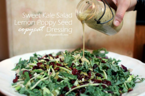 Copycat Sweet Kale Salad Lemon Poppy Seed Dressing Recipe
