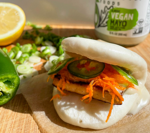Tofu Bao Buns with Spicy Carrots Recipe