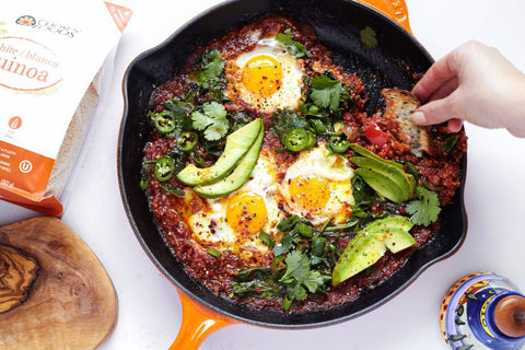 Healthy Shakshuka Skillet Recipe with Quinoa