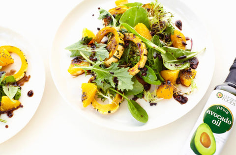 Orange, Squash, and Cacao Nib Salad