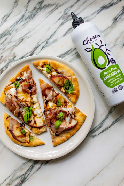 Peach & Prosciutto Flatbread Recipe