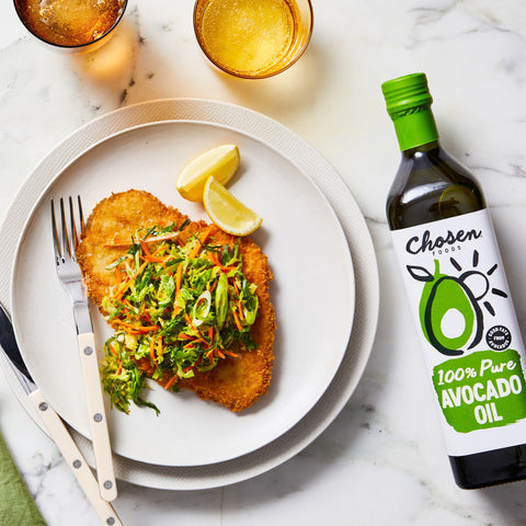 Chicken Katsu with Miso Brussels Sprout Slaw Recipe