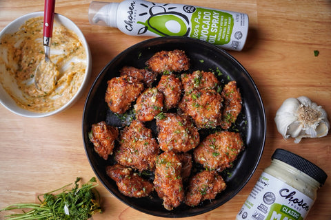 Air Fryer Parm Garlic Boneless Wings