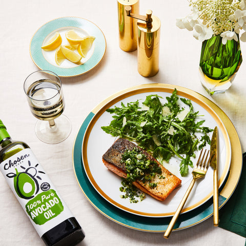 Crispy-Skinned Salmon With Charred Scallion Gremolata Recipe