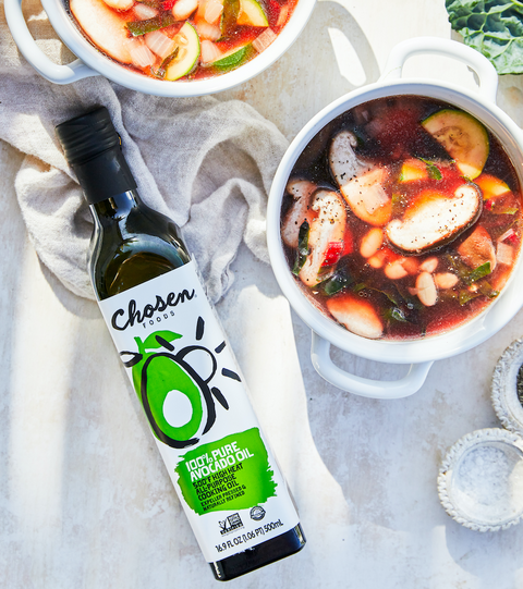 3-day reset immunity vegetable soup made with Chosen Foods Avocado Oil