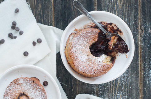 Black & White Vanilla Lava Cakes Recipe