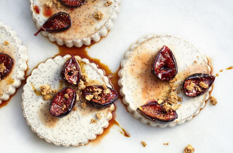 Chia Coconut Panna Cotta with Roasted Figs