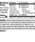 Dip & Drizzle Sauces made with 100% Pure Avocado Oil Variety Pack - Chicken Sauce Nutrition Facts Label