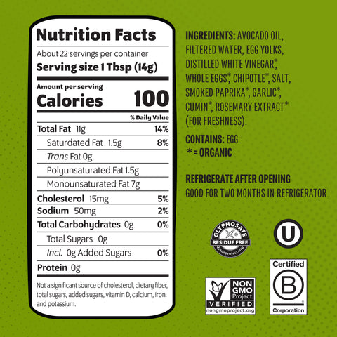 Chipotle Avocado Oil Mayo 11.25 Fl Oz