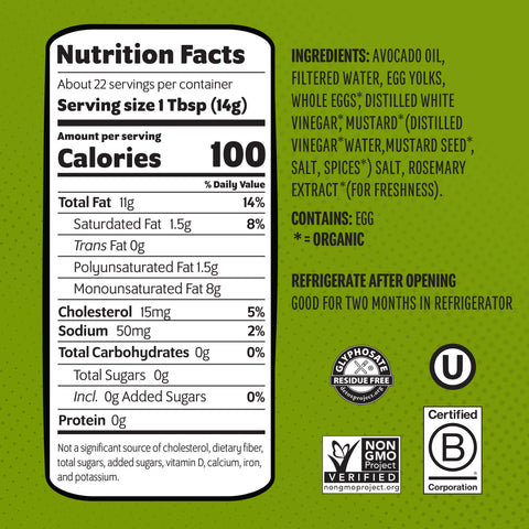 Classic Avocado Oil Mayo 11.25 Fl Oz