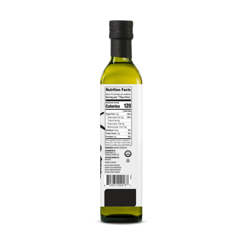 100% Pure Organic Olive Oil Bottle Nutrition Facts