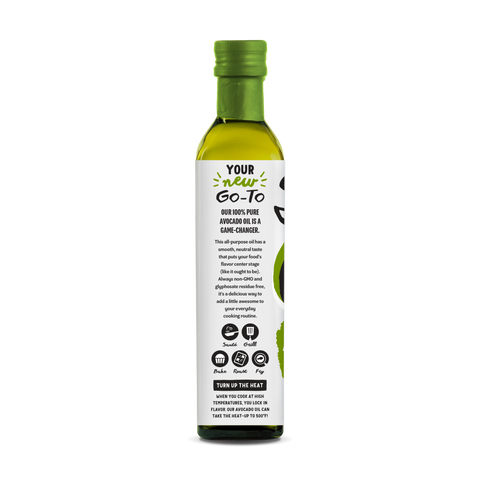 100% Pure Avocado Oil 250ml Glass Bottle - View Features