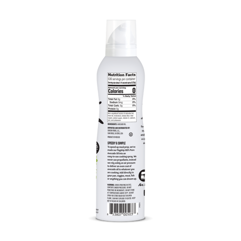 100% Pure Avocado Oil Spray 4.7 oz - View Nutrition Facts