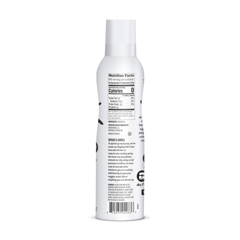 100% Pure Avocado Oil Spray 6 oz - View Nutrition Facts