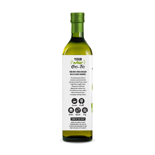100% Pure Avocado Oil 1Lt Glass Bottle - View Features