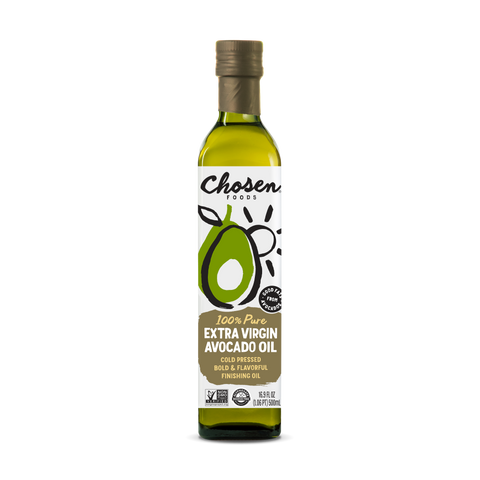 100% Pure Extra Virgin Avocado Oil 500ml Glass Bottle - View Front Bottle