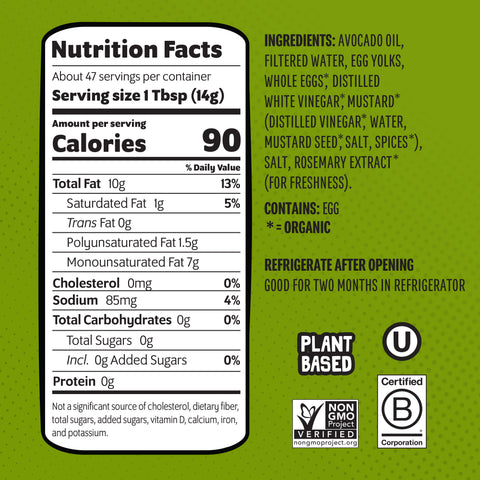 Vegan Avocado Oil Mayo 24 Fl Oz