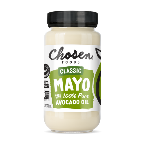 Classic Avocado Oil Mayo 24oz Glass Jar - View Front Jar