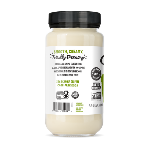 Classic Avocado Oil Mayo 24oz Glass Jar - View Features